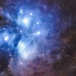 Космические врата Олимпа в звездном небе с древнегреческими символами